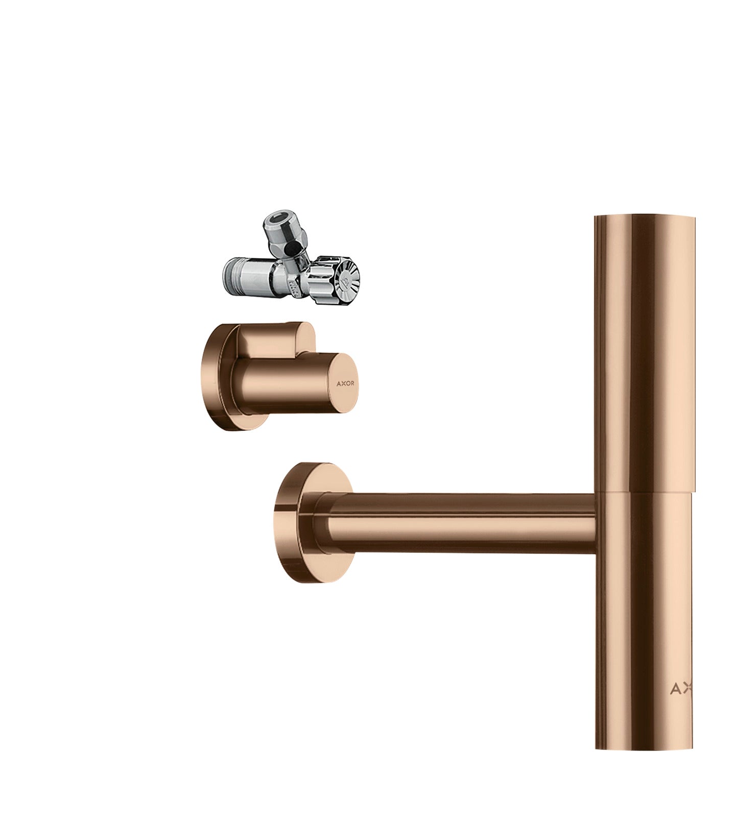 Bottle trap Flowstar design set with angle valves