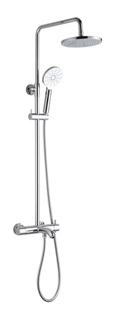 FLORENCE THERMOSTATIC SHOWER POLE 3 OUTLET,
 ADJUSTABLE WITH OVERHEAD SHOWER,
 HAND SHOWER AND BATH SPOUT