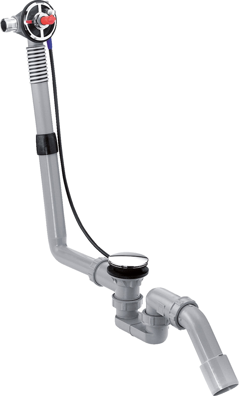 Exafill S Basic set for bath filler with waste and overflow set for standard bathtubs