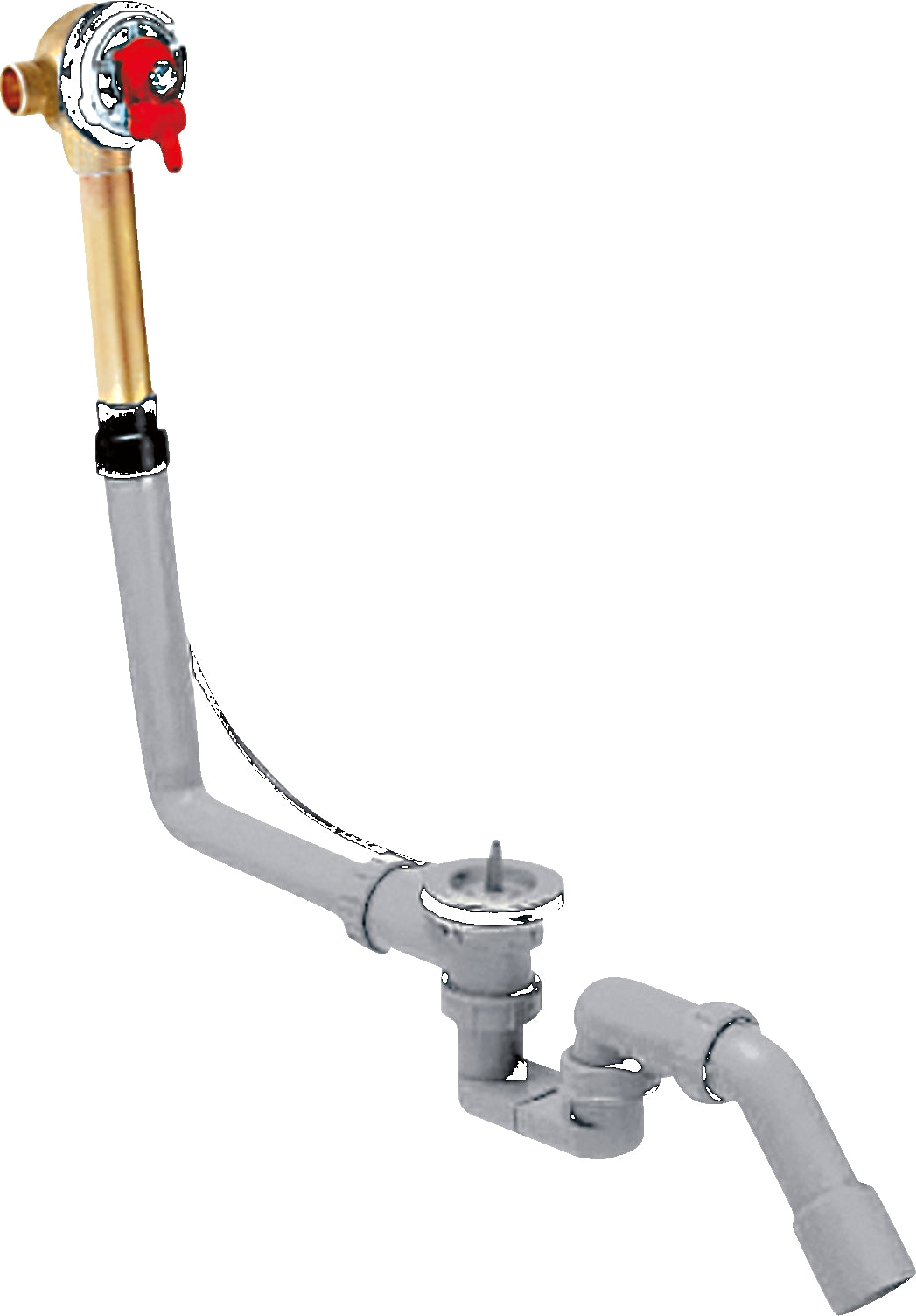 Exafill Basic set for bath filler with waste and overflow set for standard bathtubs