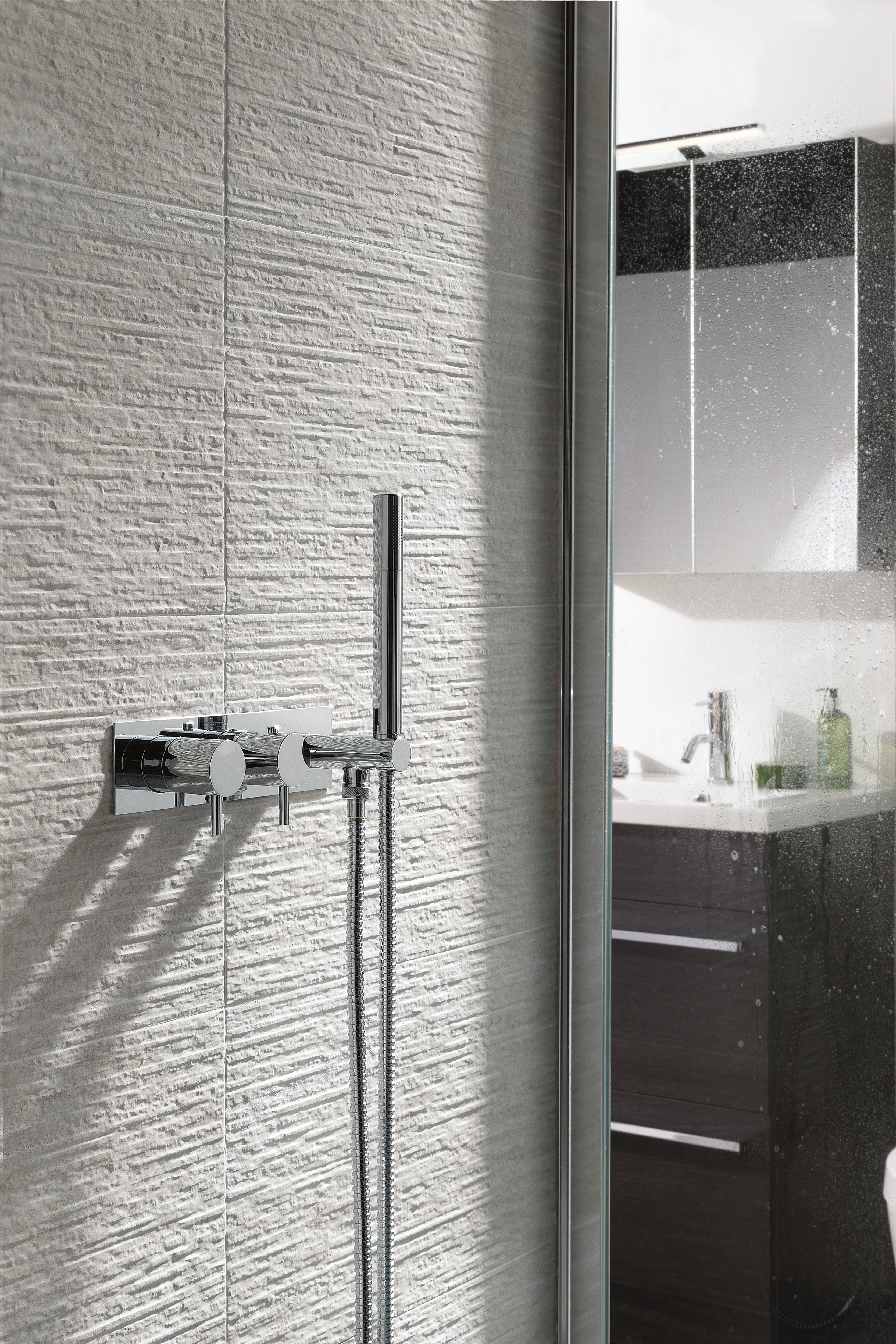 FLORENCE THERMOSTATIC CONCEALED
 2 OUTLET SHOWER VALVE
 WITH ATTACHED HANDSET