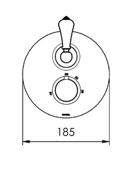ASBURY - Solid Lever 2 Control 1 Outlet Valve
