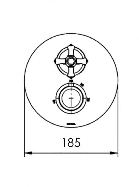 EDWARDIAN - 2 Control Thermo Valve - 1 outlet