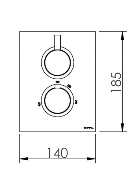 TECHNO 465 - 2 Control Thermo Valve - 1 outlet