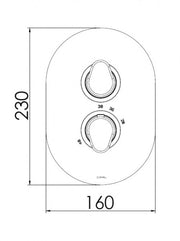 BLACK - Viva 2 Control Thermo Valve - 1 outlet