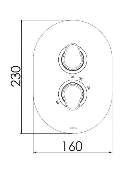 VIVA - 2 Control Thermo Valve - 1 outlet