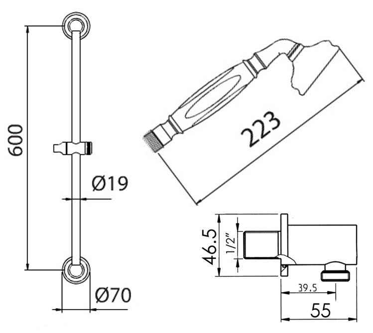 TRADITIONAL - Slider Bar kit - Chr