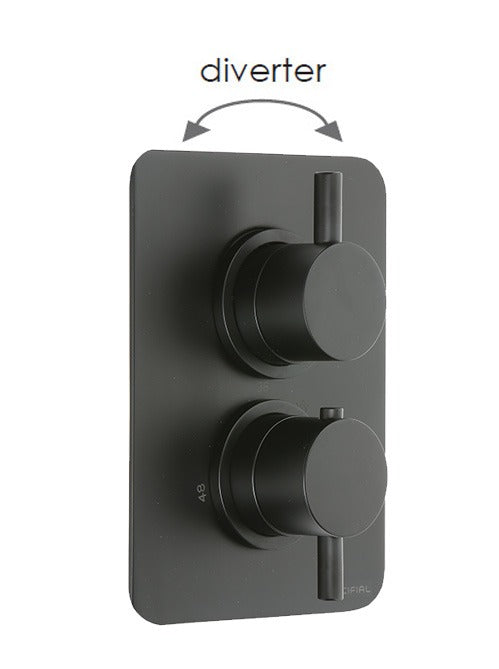 BLACK - Techno 2 Control Thermo Valve - 2 outlets