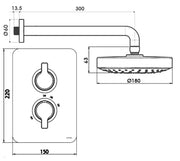 COULE - Thermostatic Fixed Shower Kit
