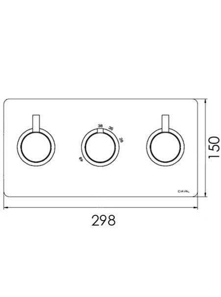 BLACK - Techno 3 Control L/scape Valve - 2 outlets
