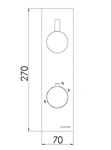 SLIM Techno Vertical 2 Control Thermo Vlv 1 outlet