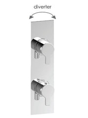 SLIM Coule Vertical 2 Control + Div Thermo Vlv 2 outlet