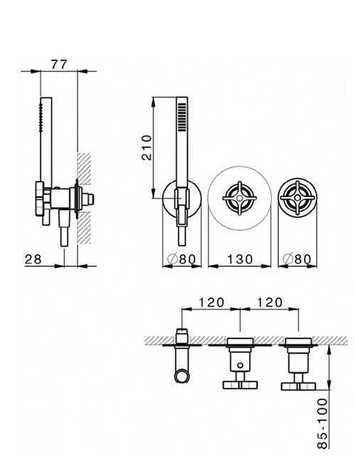 LAYLA - Shower System - Wheel