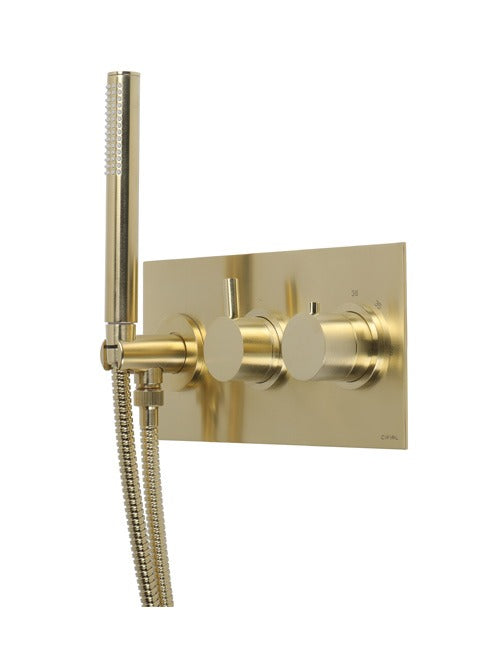 X11 - 2 Control Landscape Thermo Shower 2 outlets- PVD