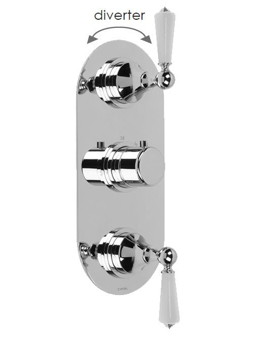 ASBURY - Metal 3 Control Vertical 3 Outlets