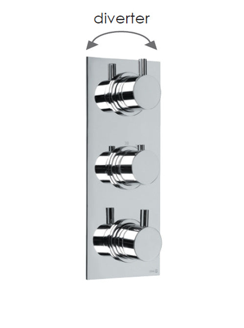 TECHNO 465 - 3 Control Thermo & 2-Way Diverter 3 outlets