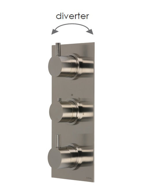 X11 - 3 Control Thermo & Diverter - 3 outlets PVD