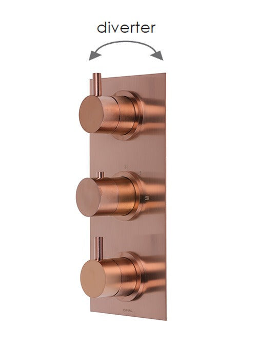 X11 - 3 Control Thermo & Diverter - 3 outlets PVD