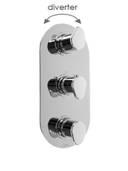 VIVA - 3 Control Themo Valve & Diverter 3 outlets