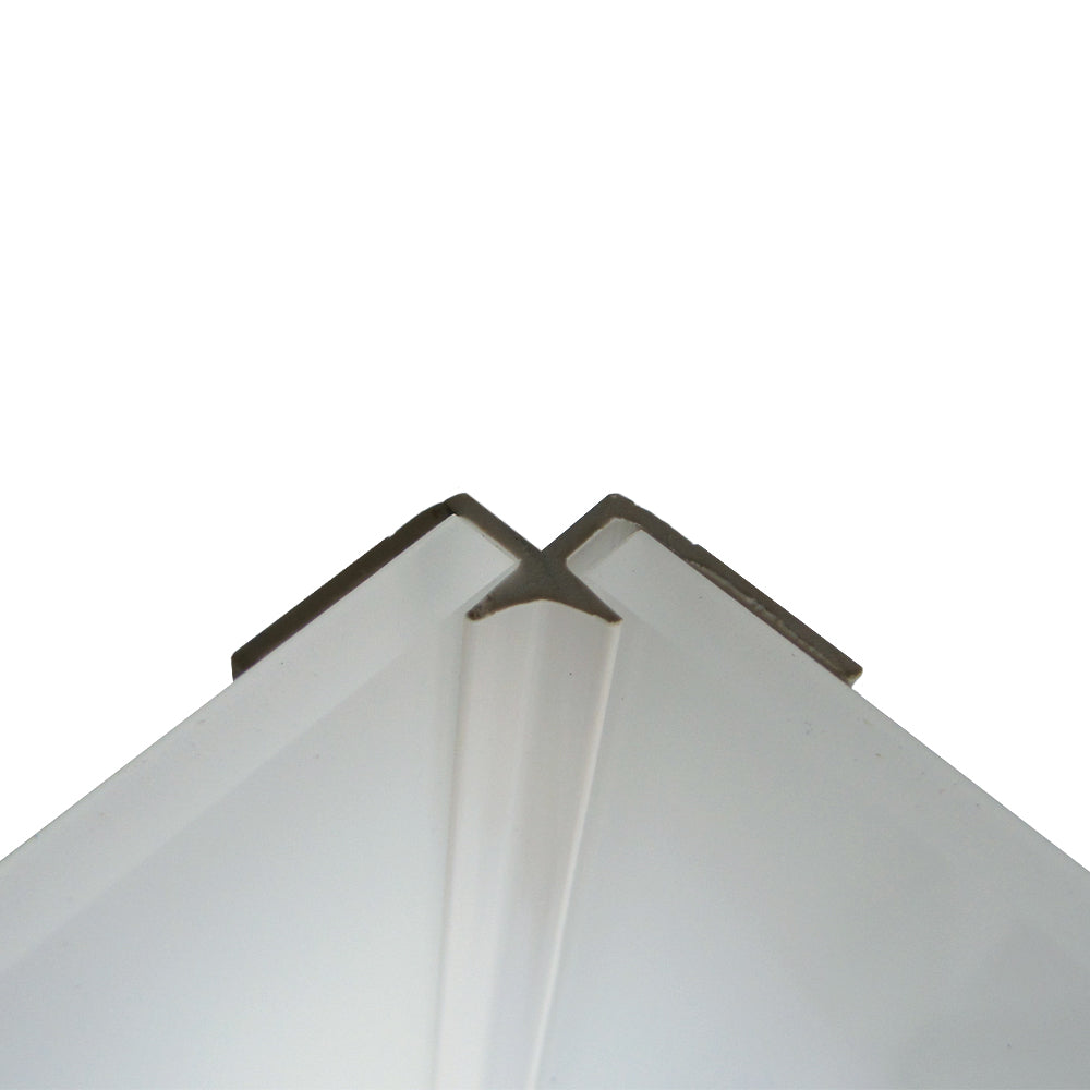 Nuance Internal Corner for Acrylic Panels Aluminium