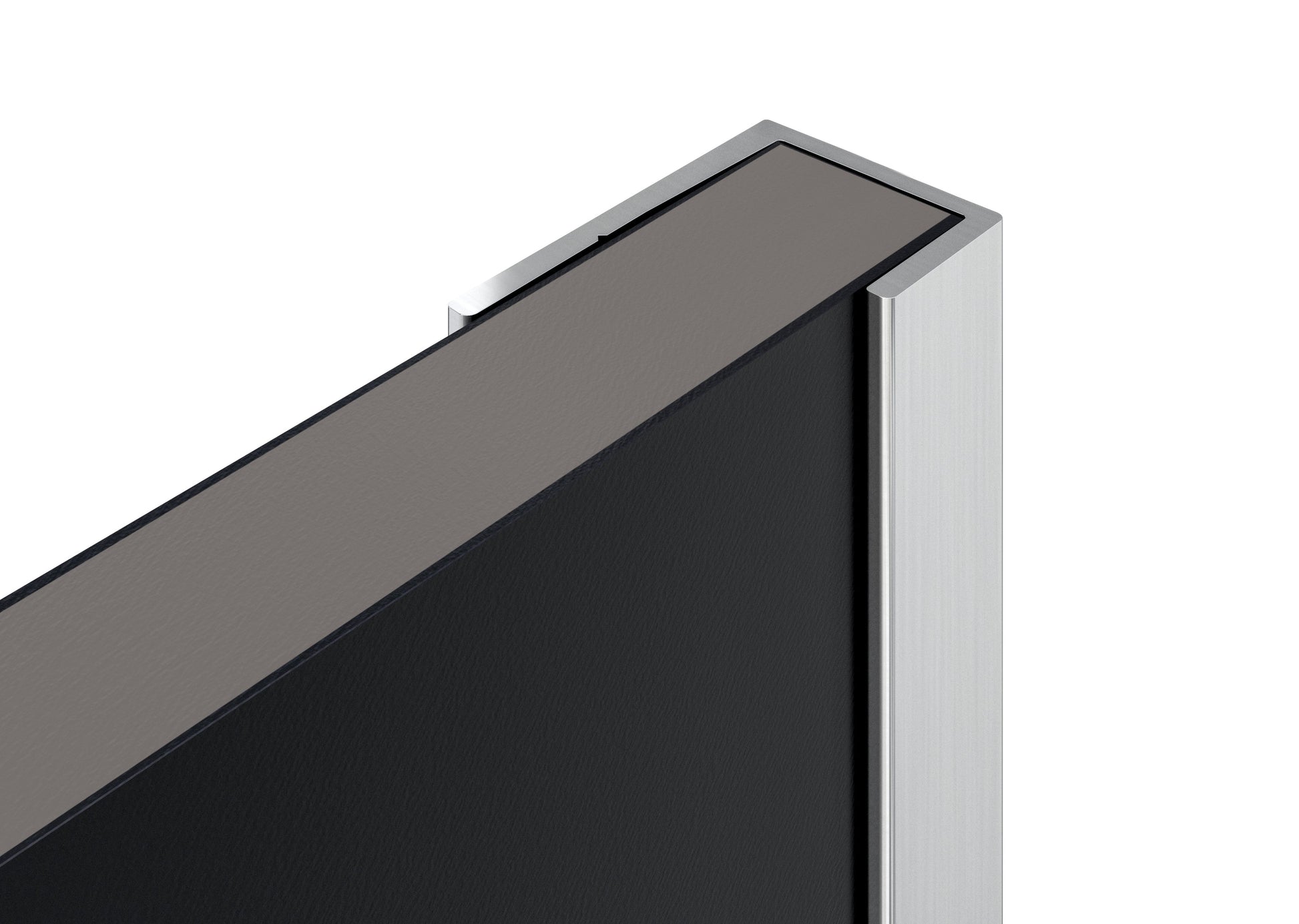 Nuance End Cap for Acrylic Panels Aluminium