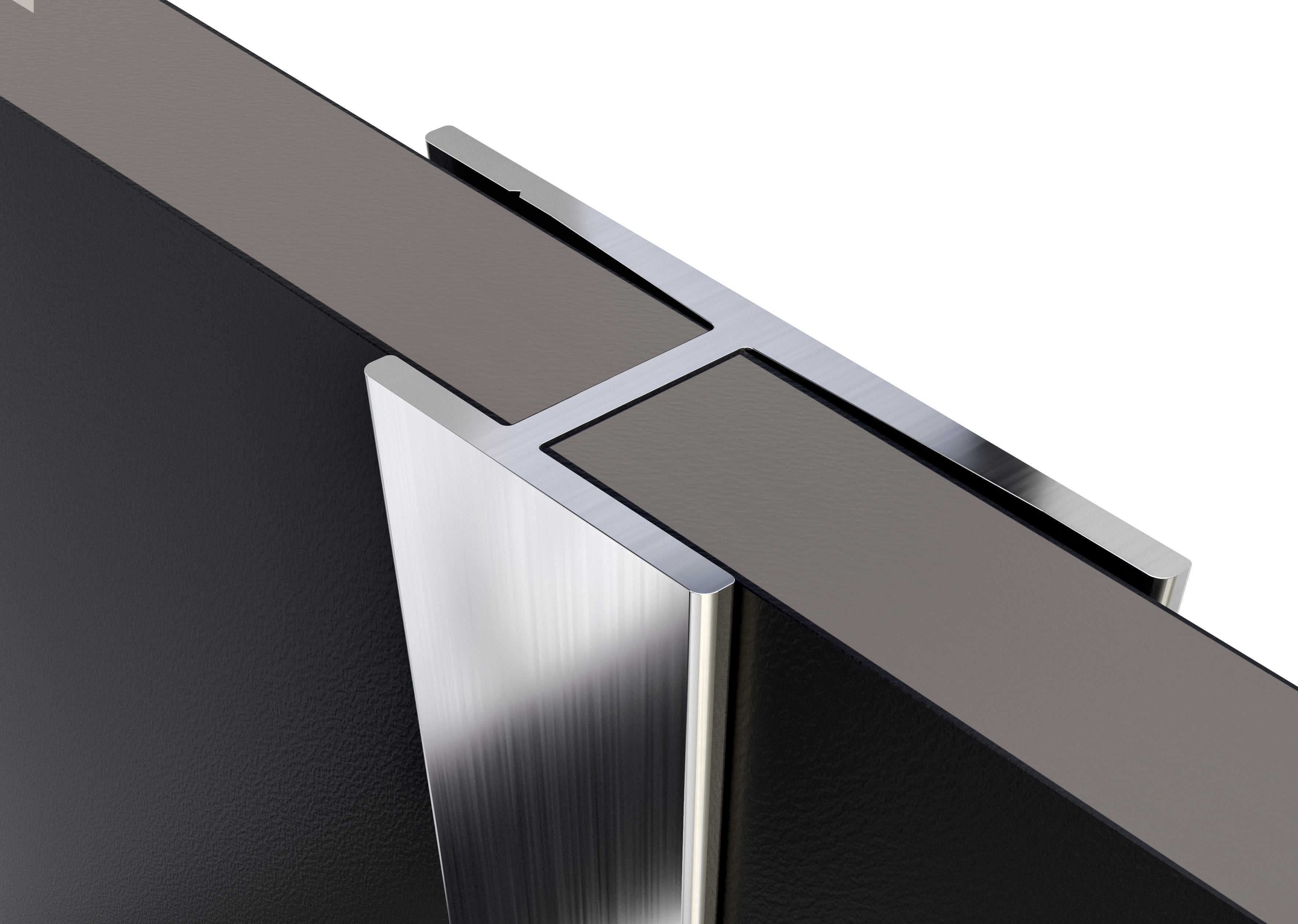 Nuance H Joint for Acrylic Panels Aluminium