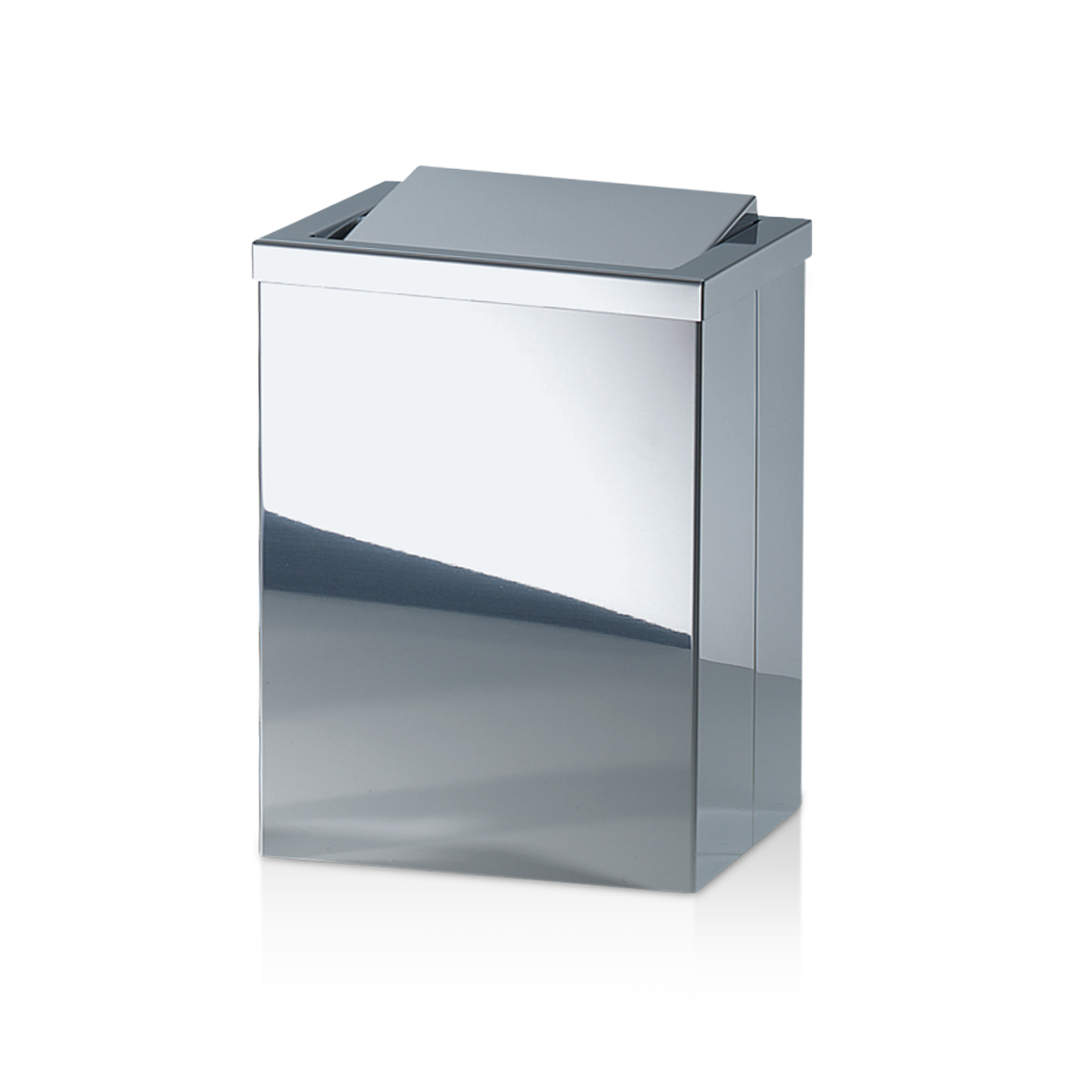 DW 113 Paper bin with revolving cover stainless steel polished