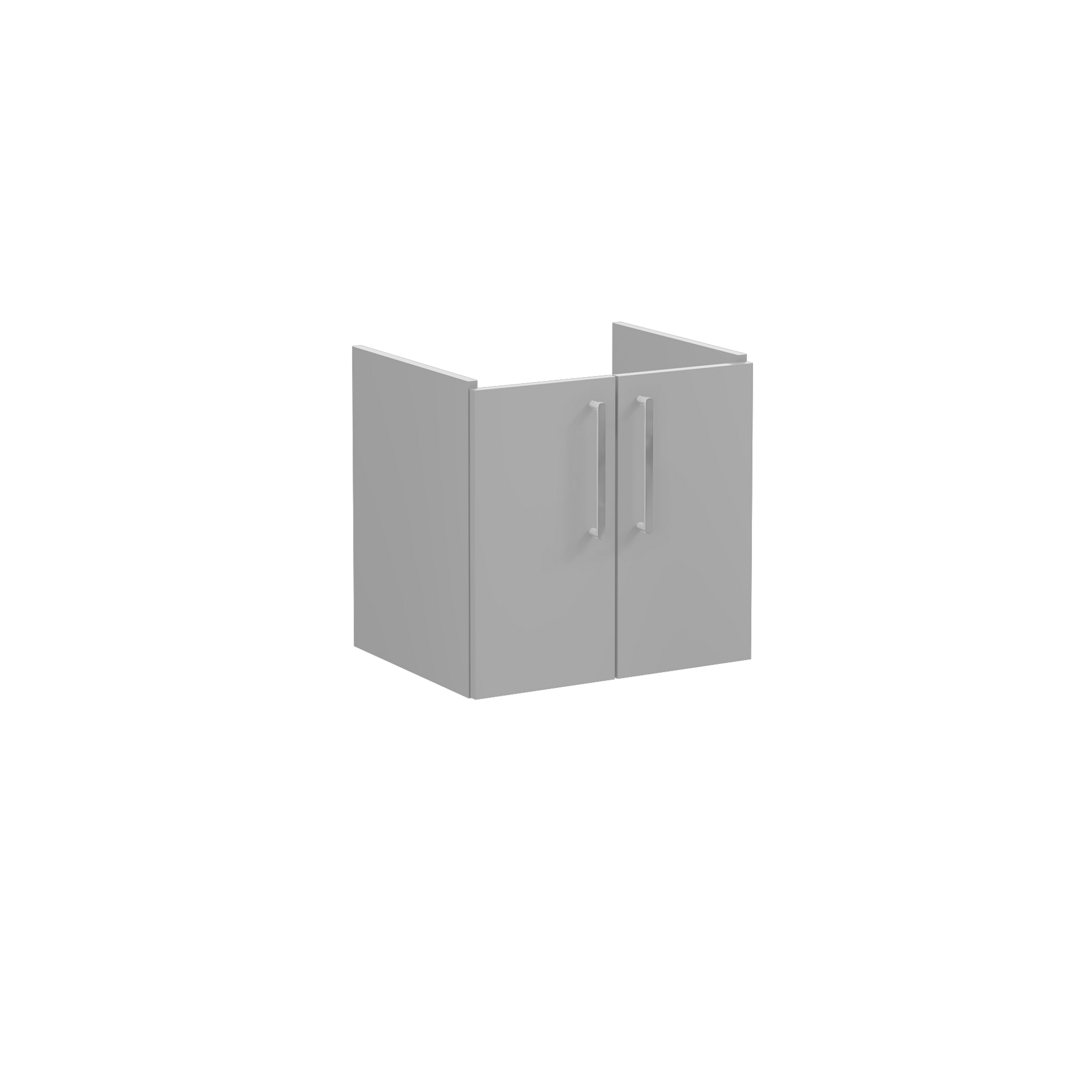 Root Washbasin Unit, With Doors, Matt Rock Grey, Without Washbasin