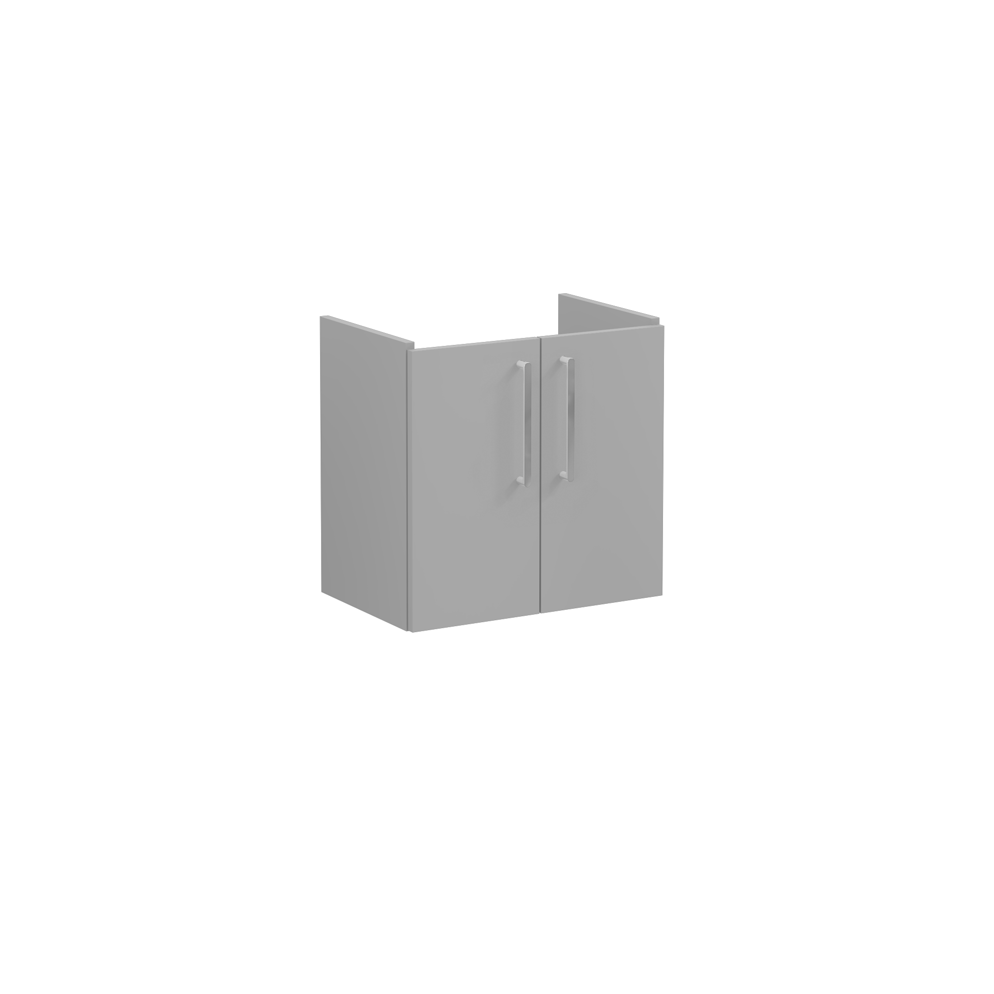 Root Washbasin Unit, With Doors, Compact, Matt Rock Grey, Without Washbasin
