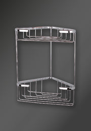 TWO TIER CORNER BASKET CHROME
