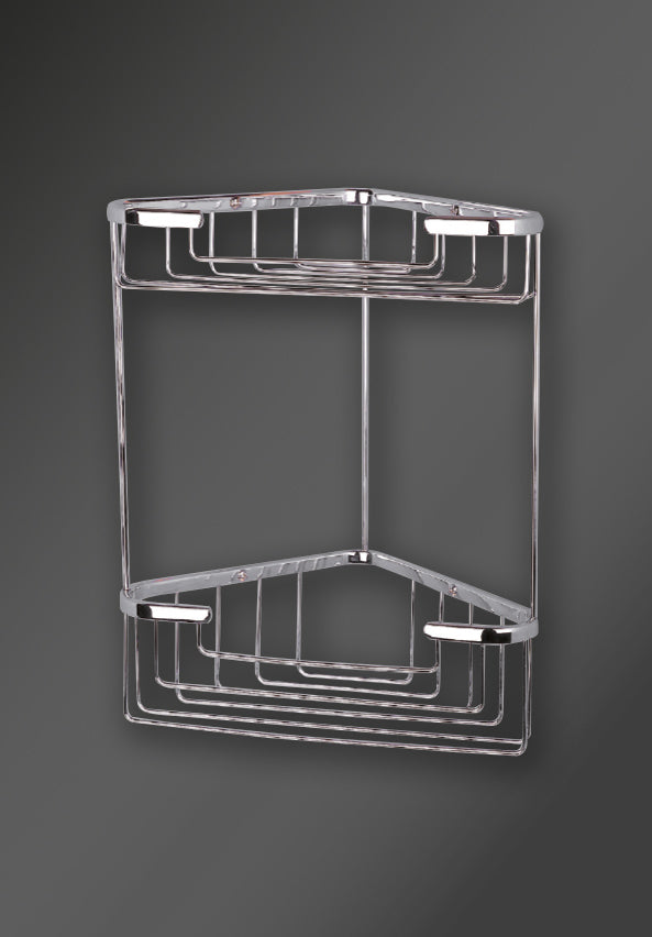 TWO TIER CORNER BASKET CHROME