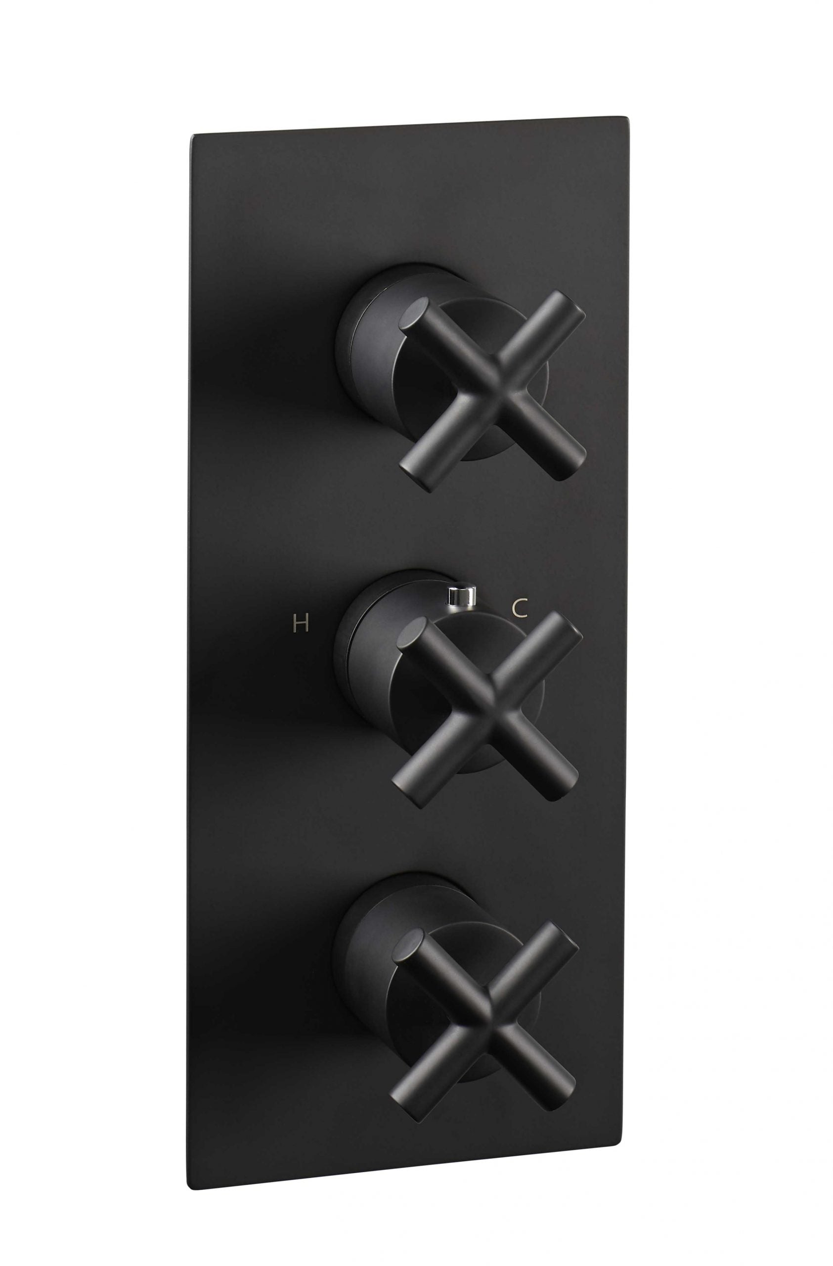 SOLEX THERMOSTATIC CONCEALED 2 OUTLET SHOWER VALVE, VERTICAL