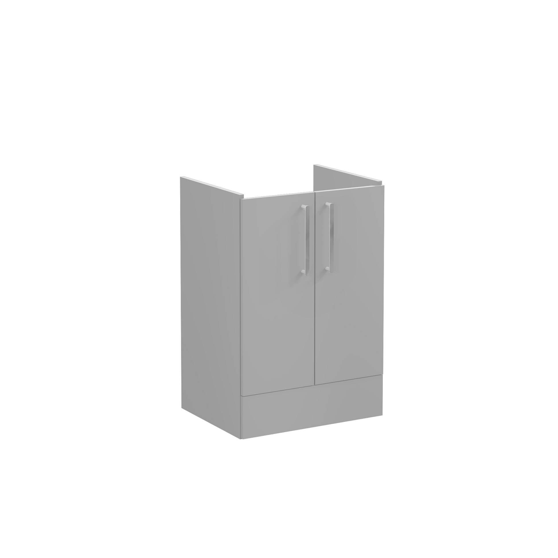 Root Washbasin Unit, With Doors, Floor Standing, Matt Rock Grey, Without Washbasin
