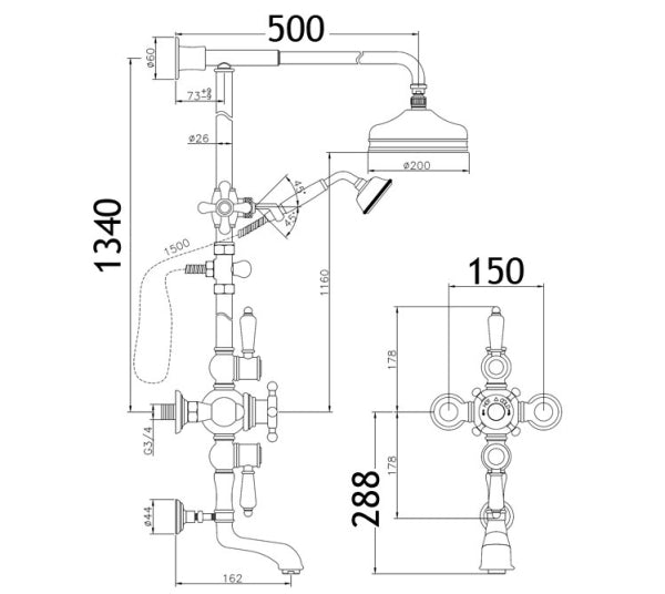 TRADITIONAL Exposed Thermostatic BSM