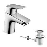 Logis Single lever basin mixer 70 with pop-up waste