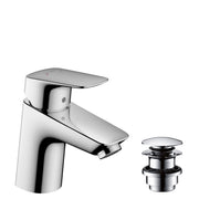 Logis Single lever basin mixer 70 with push-open waste