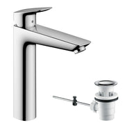 Logis Single lever basin mixer 190 with pop-up waste