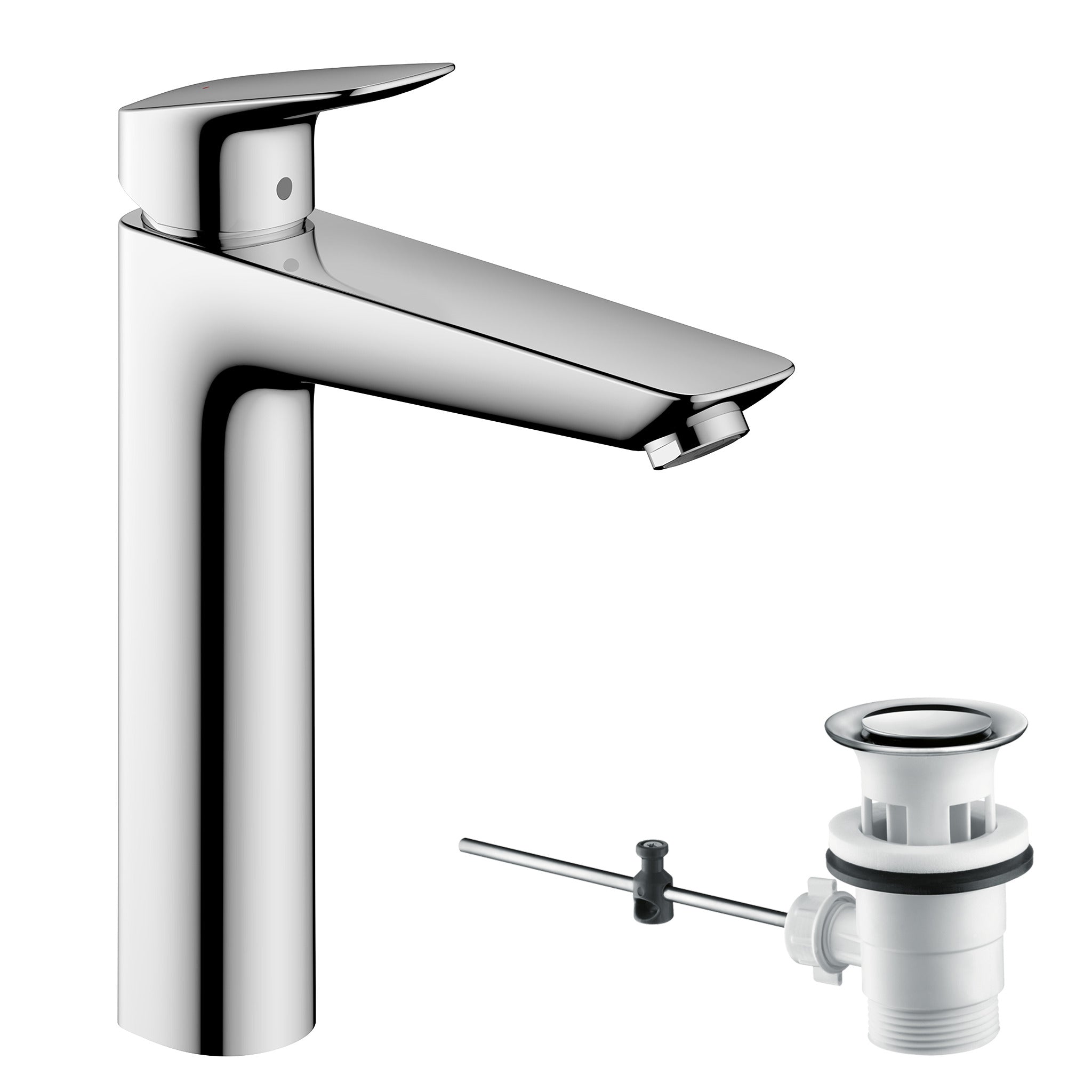 Logis Single lever basin mixer 190 with pop-up waste