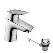 Logis Single lever basin mixer 70 with metal pop-up waste