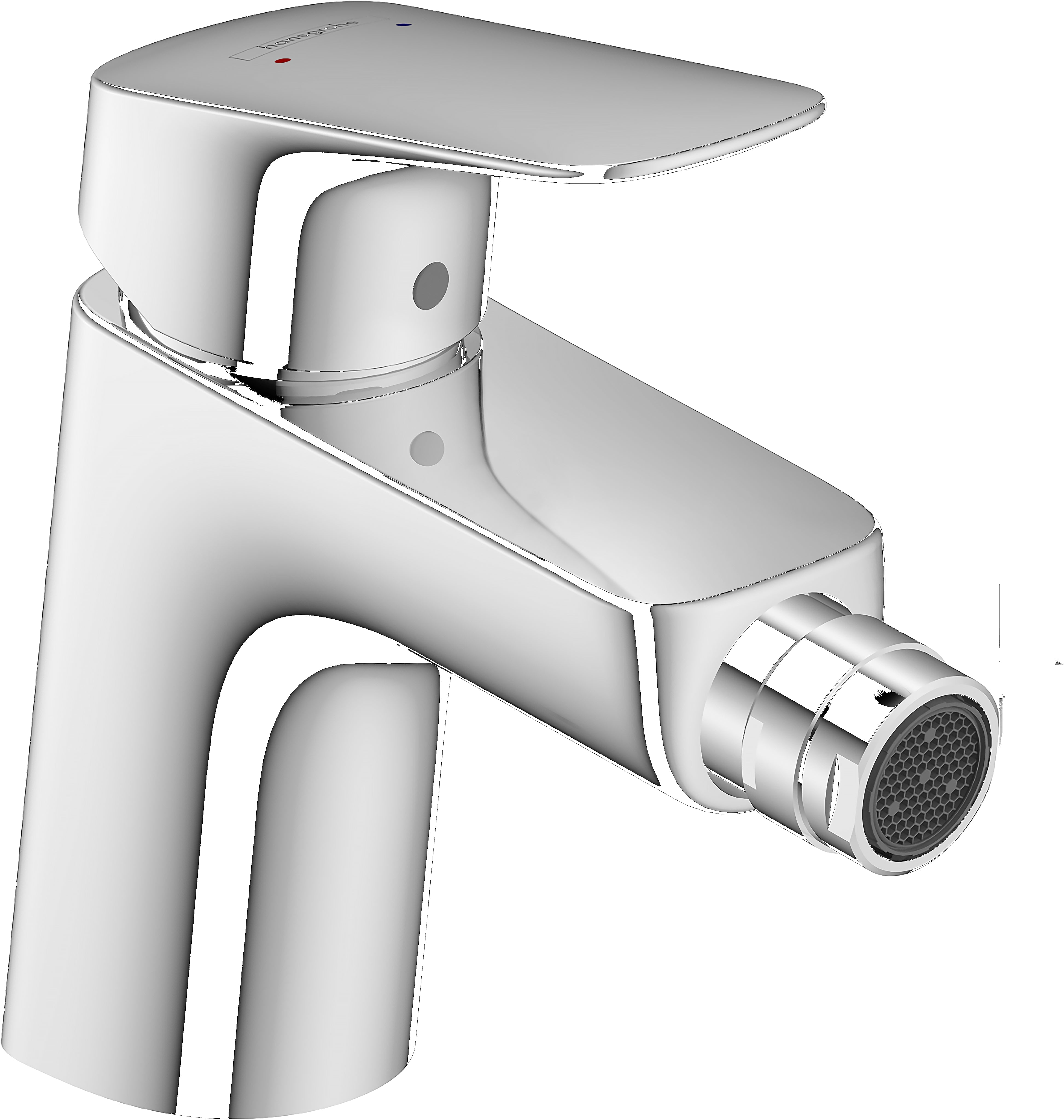 Logis Single lever bidet mixer 70 with metal pop-up waste