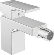 Vernis Shape Single lever bidet mixer with metal pop-up waste set