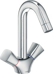 Logis 2-handle basin mixer 150 without waste