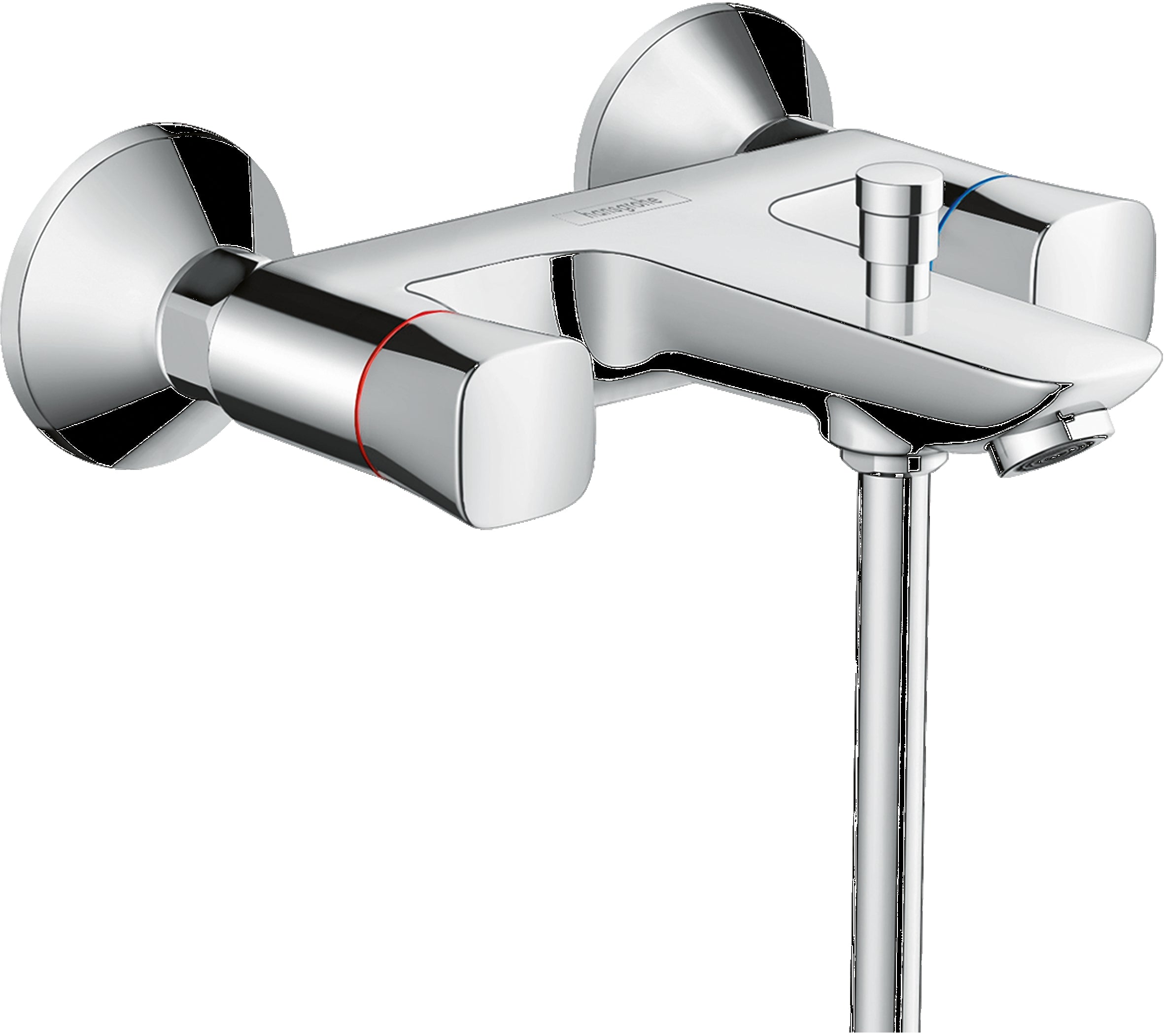Logis 2-handle manual bath mixer for exposed installation