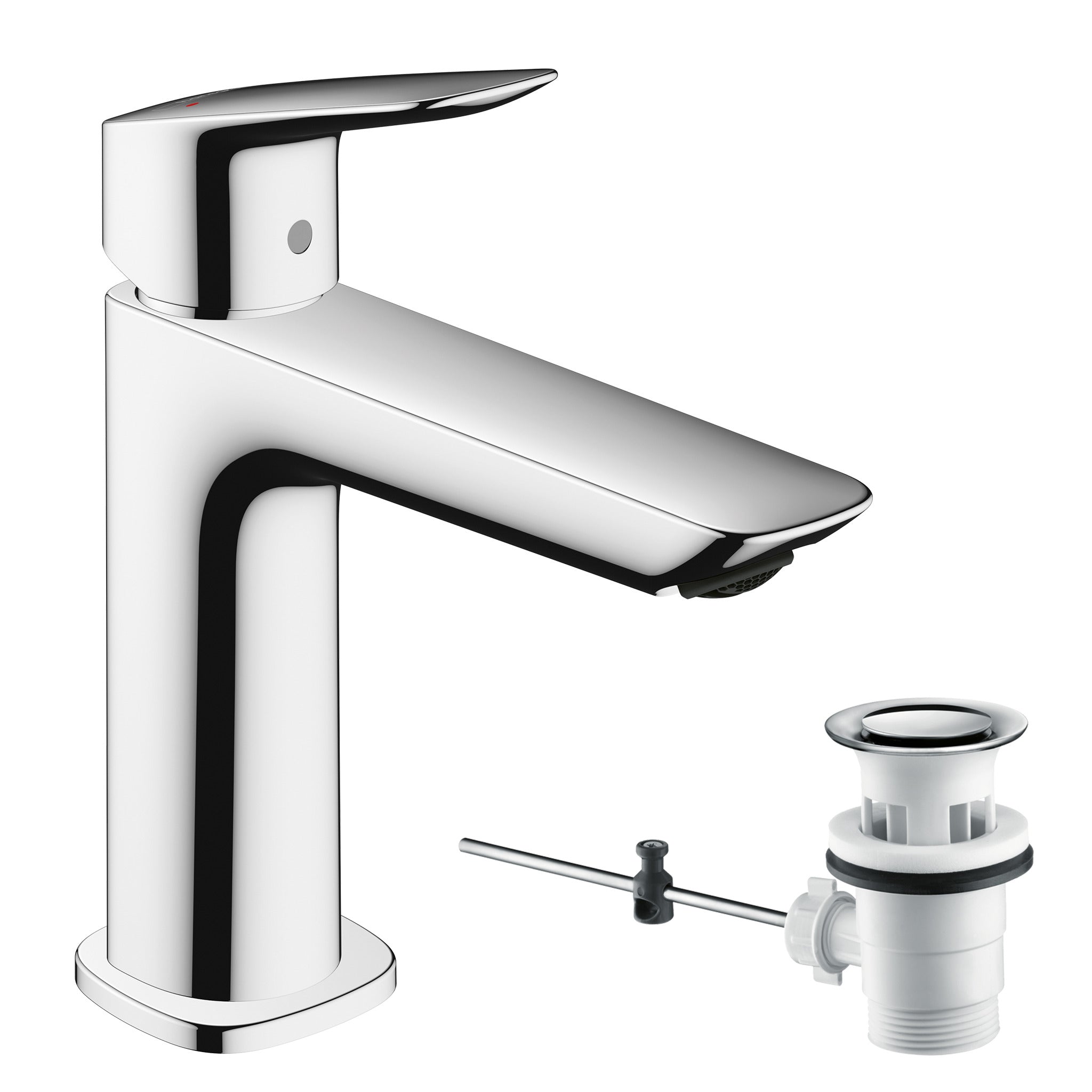 Logis Single lever basin mixer 110 Fine with pop-up waste set