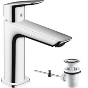 Logis Single lever basin mixer 110 Fine CoolStart with pop-up waste set