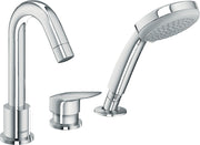 Logis 3-hole rim-mounted single lever bath mixer