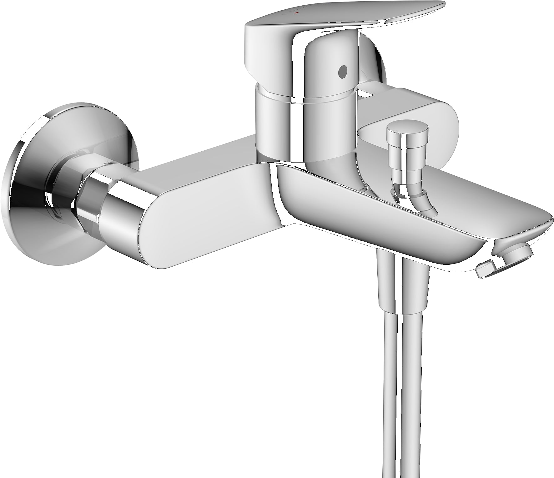 Logis Single lever manual bath mixer for exposed installation