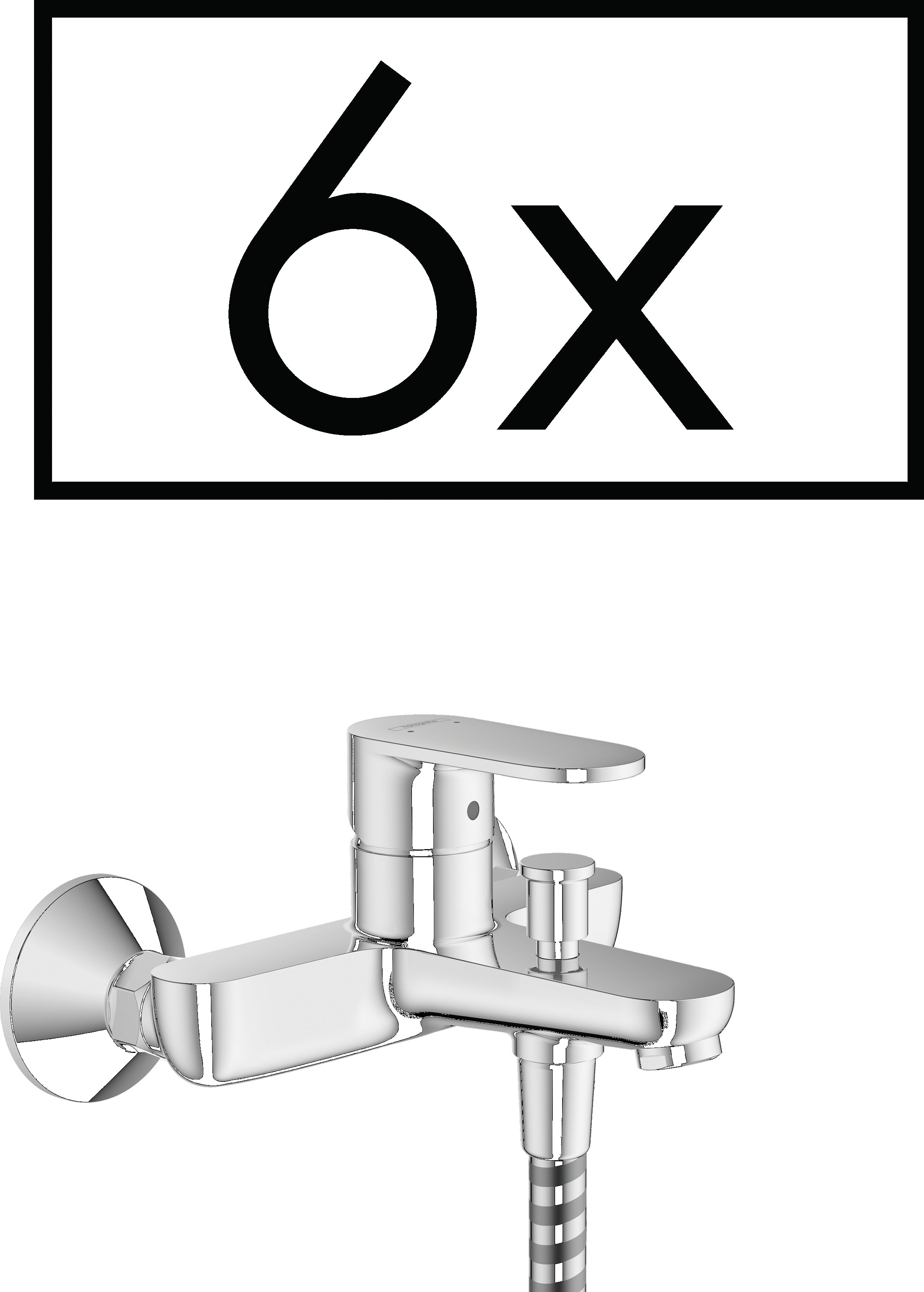 Vernis Blend Single lever bath mixer for exposed installation projects pack