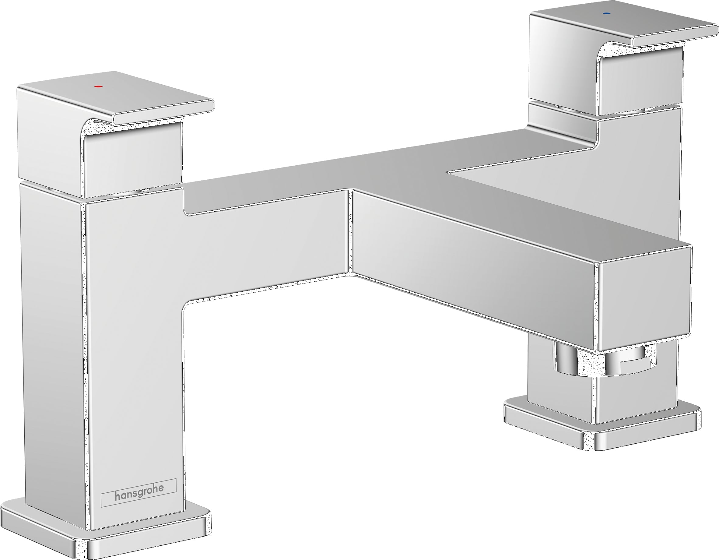 Vernis Shape 2-hole rim mounted bath mixer