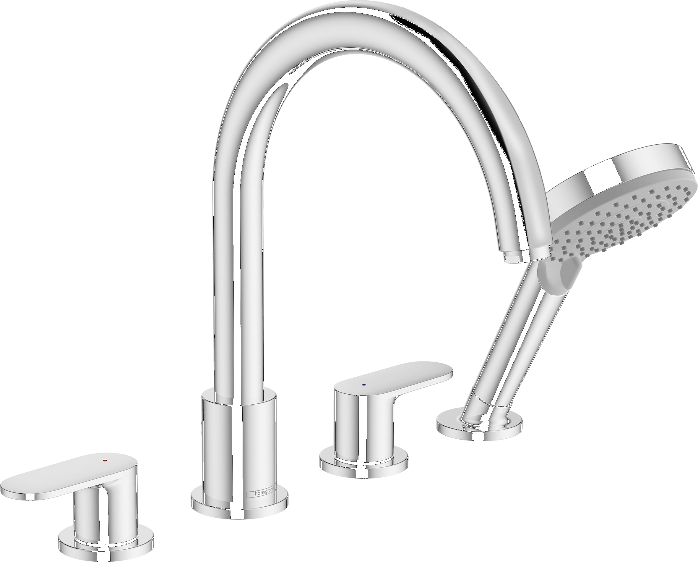 Vernis Blend 4-hole rim mounted bath mixer
